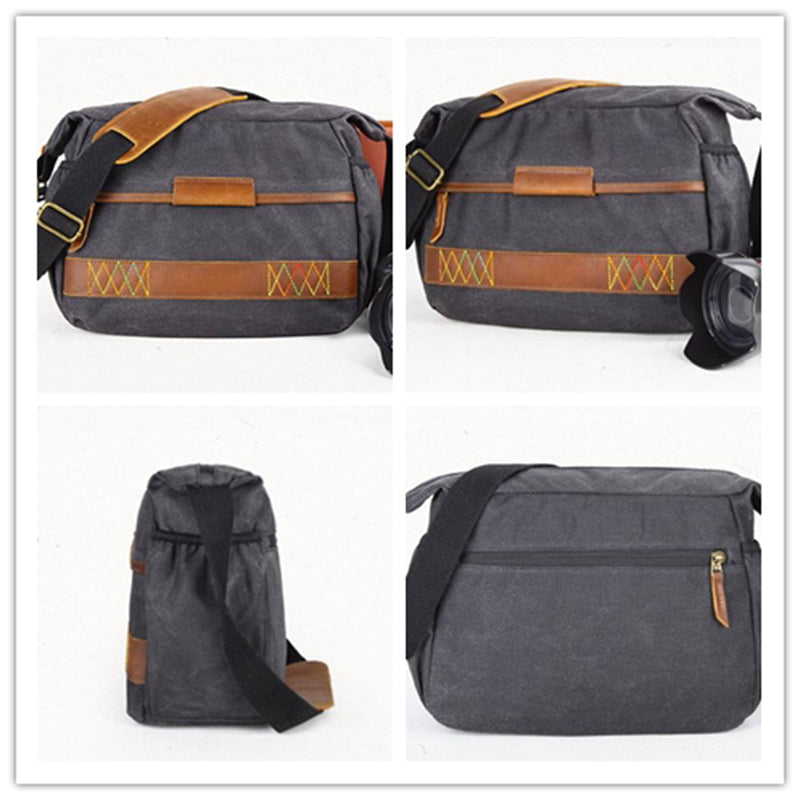 Waterproof Canvas Messenger Bag DSLR Camera Shoulder Bag Canvas Camera Bag QSM3037
