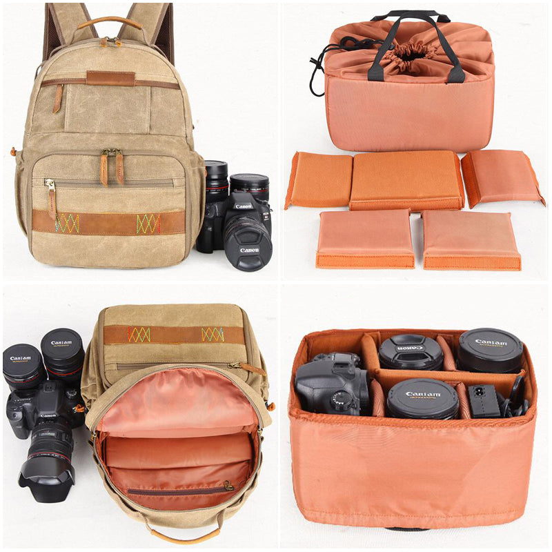 Flash Sale Waterproof DSLR Camera Backpack Canvas Travel Backpack Camera Backpack