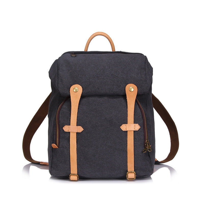 Retro Canvas Travel Backpack Large Capacity Canvas Backpack Men Canvas School Backpack