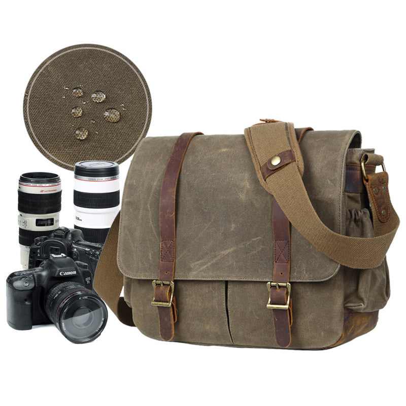 DSLR Camera Messenger Bag Waterproof Canvas Shoulder Bag Camera Bag QSM270