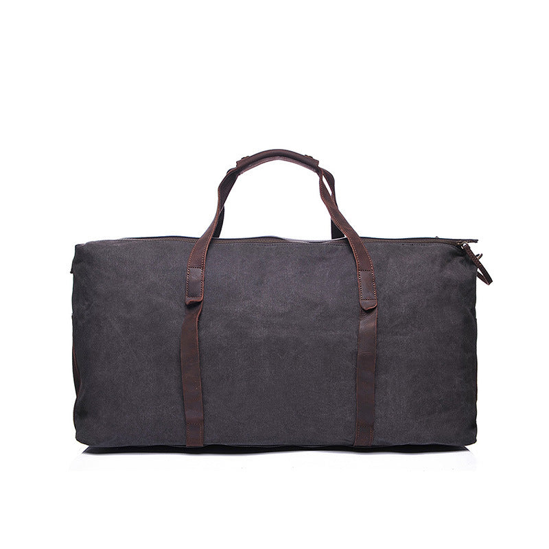 Canvas Leather Overnight Bag Waterproof Canvas Duffle Bag Crossbody Travel Bag
