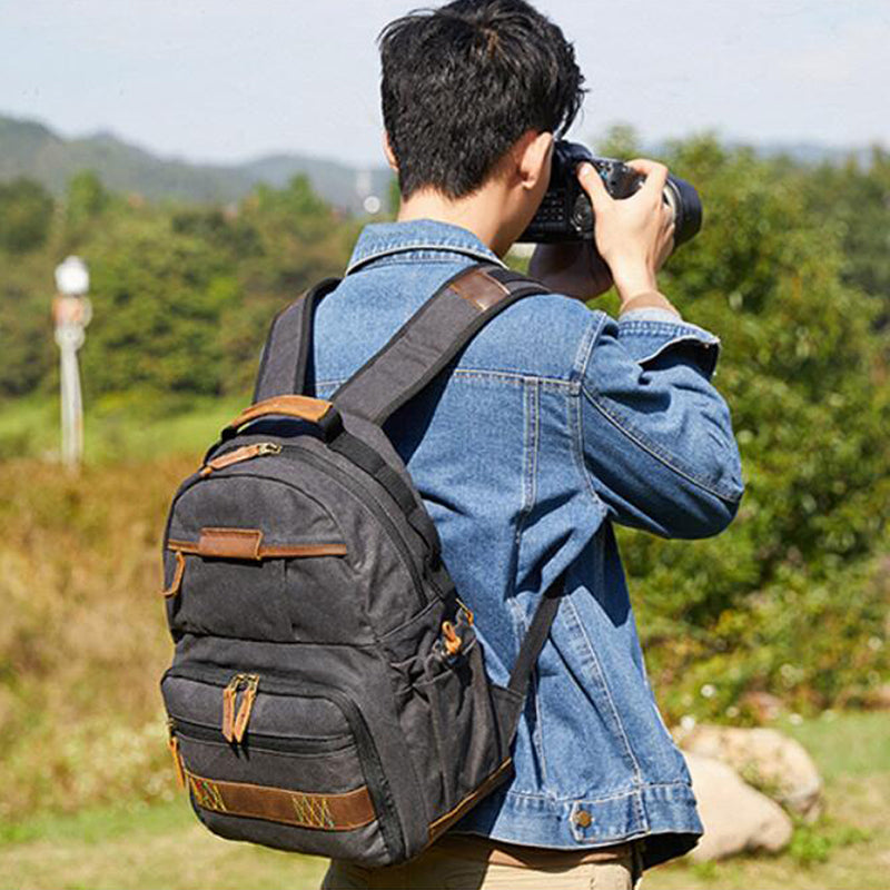 Flash Sale Waterproof DSLR Camera Backpack Canvas Travel Backpack Camera Backpack