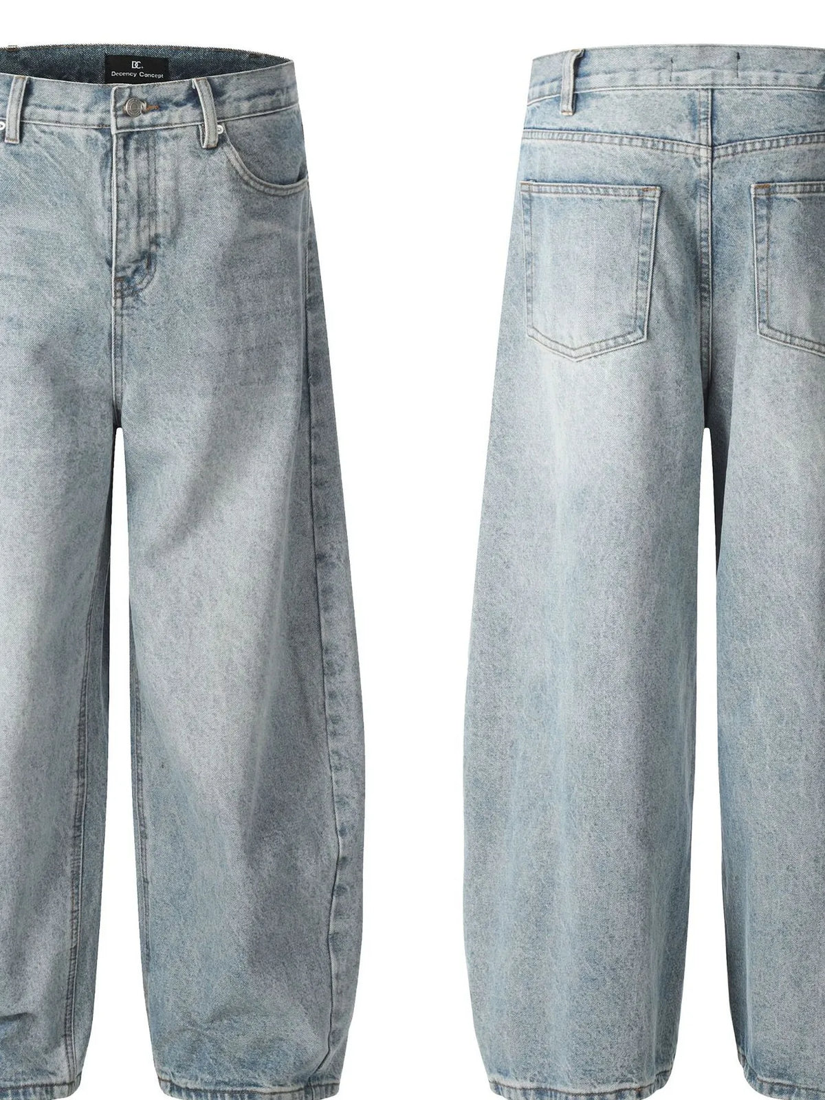 Men's Washed Relaxed Fit Baggy Jeans