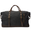 Vintage Canvas Leather Shoulder Bag Canvas Duffle Bag Crossbody Travel Bag