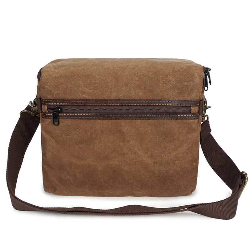 Flash Sale Camera Bag Waxed Canvas DSLR Camera Bag Vintage Crossbody Messenger Bag