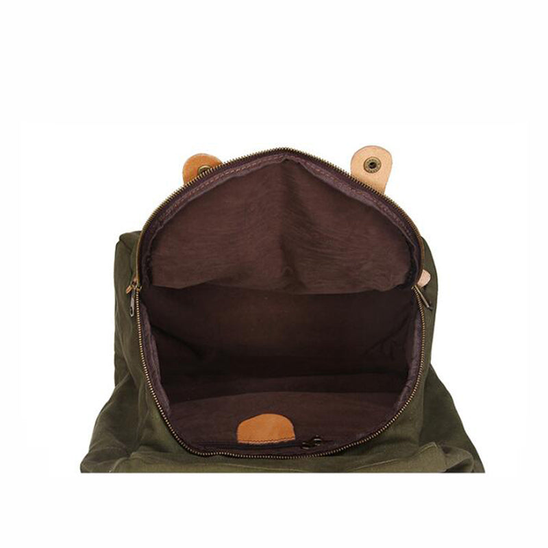 Retro Canvas Travel Backpack Large Capacity Canvas Backpack Men Canvas School Backpack