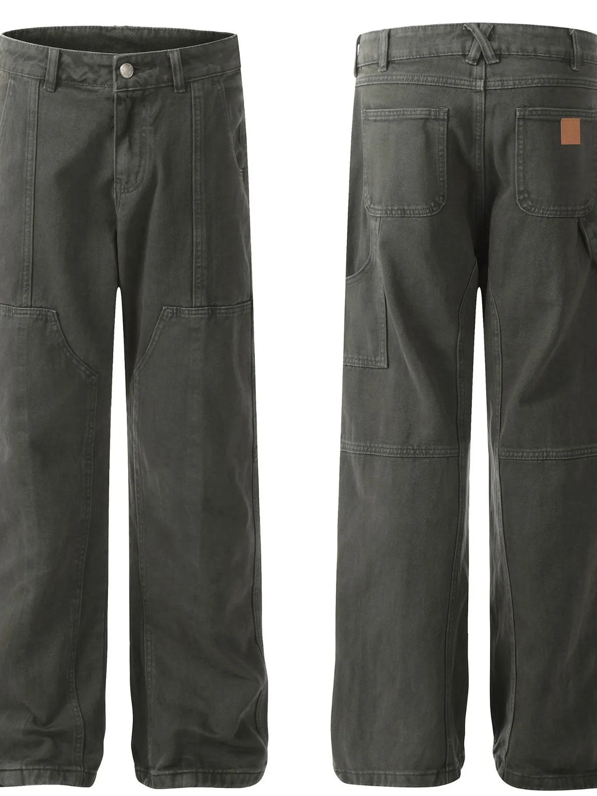 Men's Vintage Washed Wide Leg Cargo Jeans