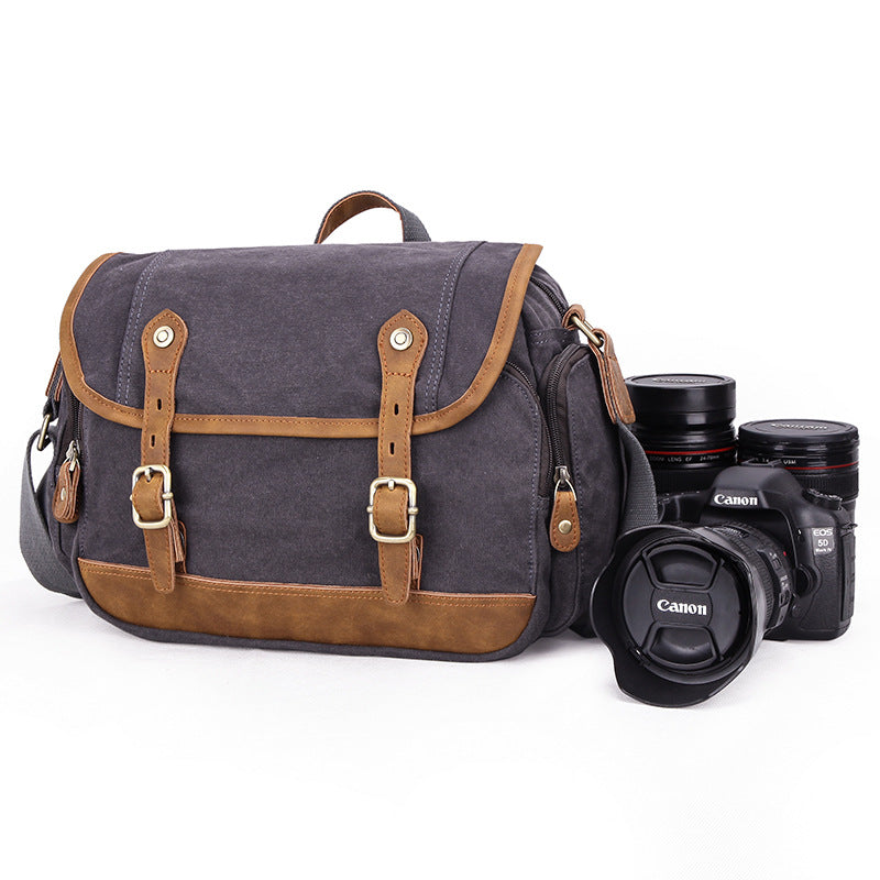 DSLR Camera Bag Canvas Camera Bag Canvas Shoulder Bag QSM8619
