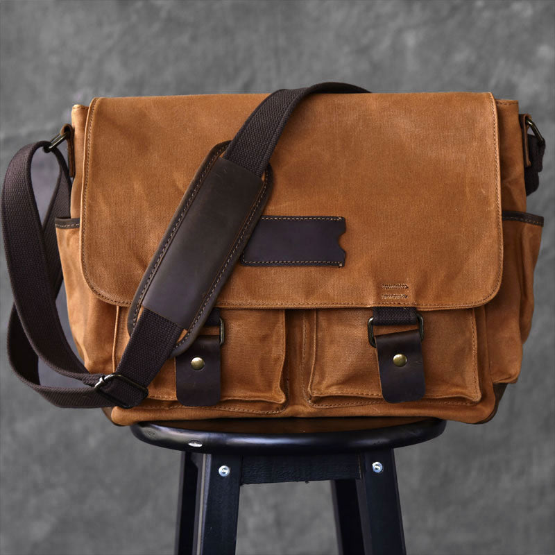 Large Capacity Men Shoulder Bag Canvas Men Messenger Bag Satchel Bag