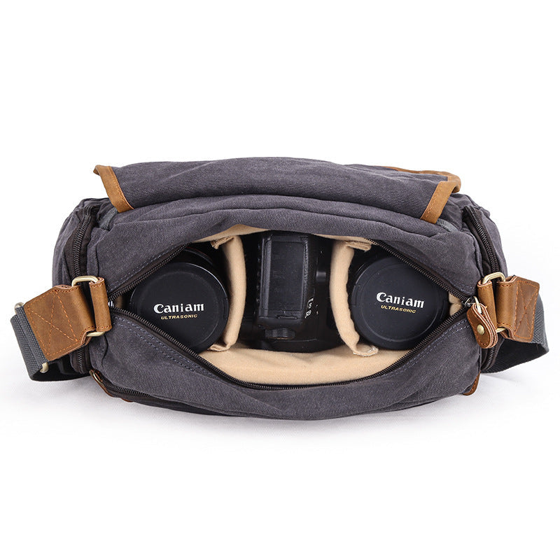 DSLR Camera Bag Canvas Camera Bag Canvas Shoulder Bag QSM8619