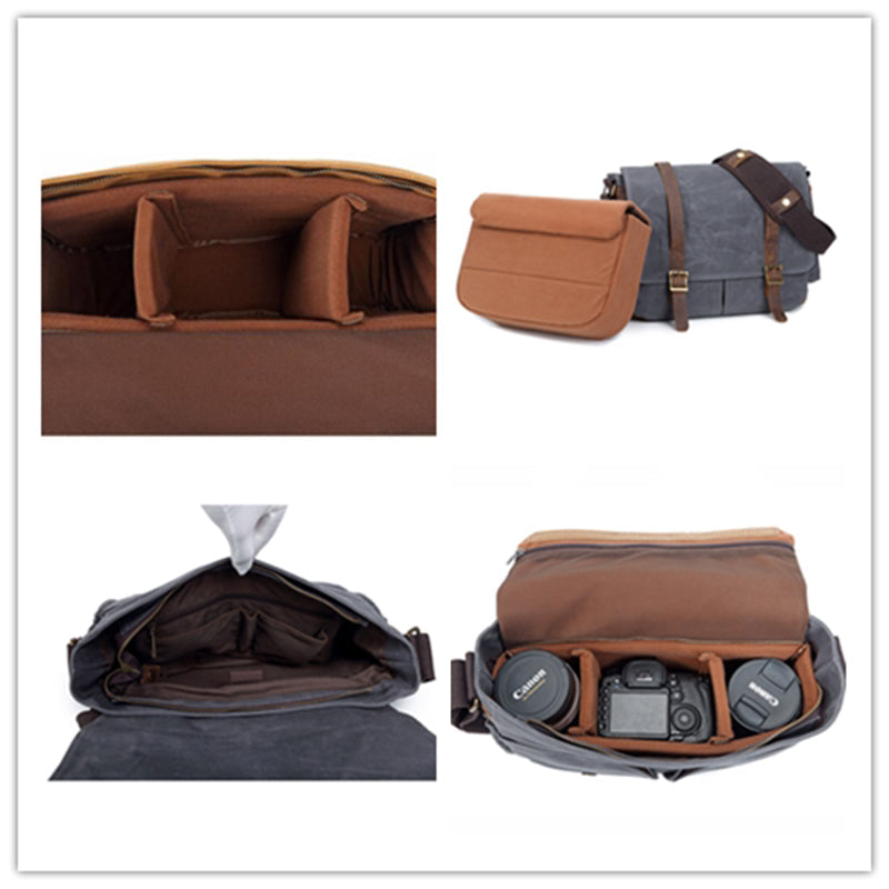 DSLR Camera Messenger Bag Waterproof Canvas Shoulder Bag Camera Bag QSM270