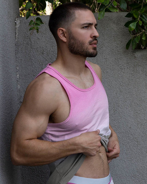 Dip Dye Relaxed Tank Peony Pink