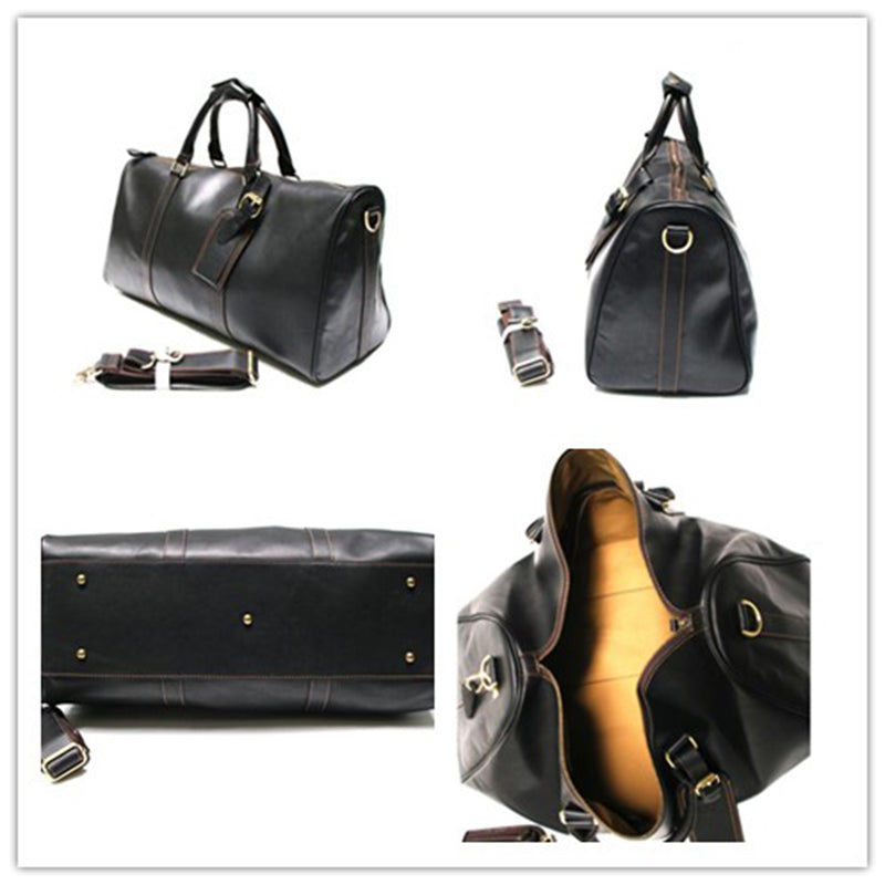 Men Large Tote Weekend Bag Cowhide Duffle Bag Travel Bag Z9016