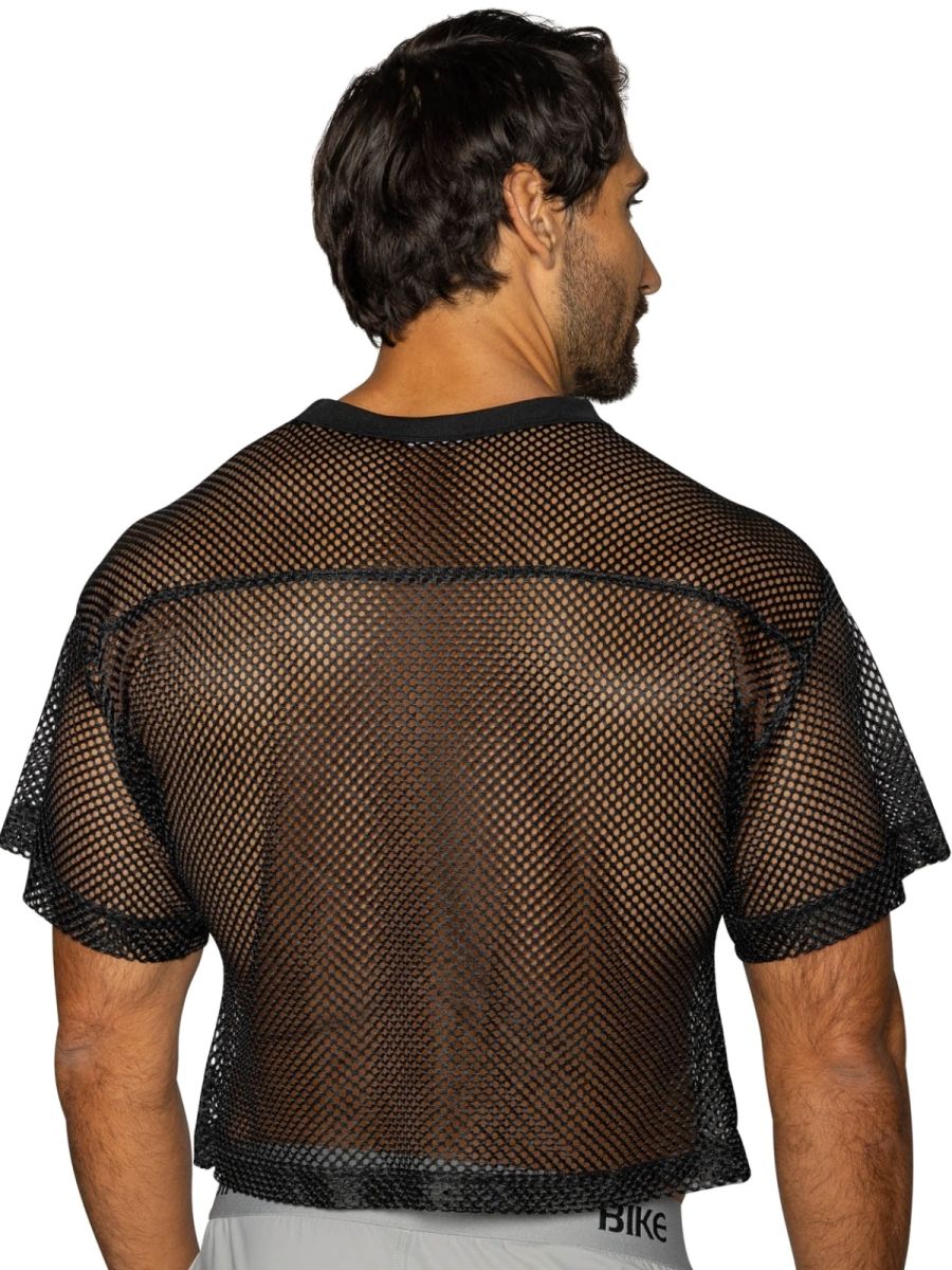BIKE Athletic Men's activewear BAM134 Short Sleeve Practice Jersey in Bold Color Black