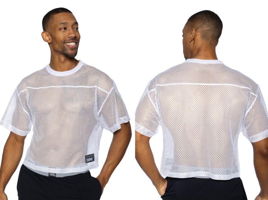 BIKE Athletic Men's activewear BAM134 Short Sleeve Practice Jersey Color Color White