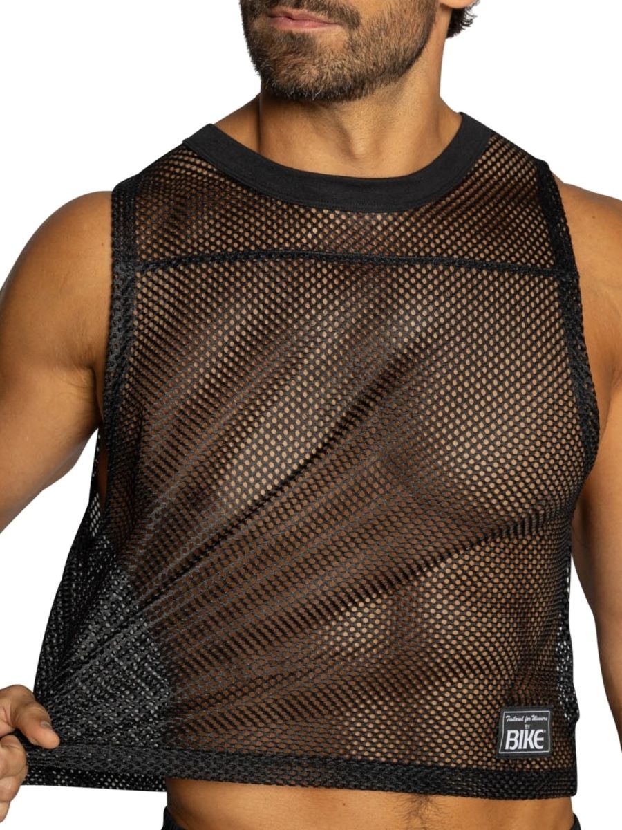 BIKE Athletic Men's activewear BAM135 Sleeveless Mesh Practice Jersey Color Color Black