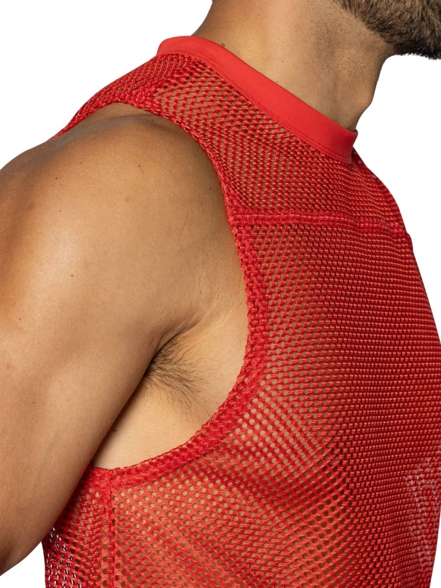 BIKE Athletic Men's activewear BAM135 Sleeveless Practice Jersey Color Color Red