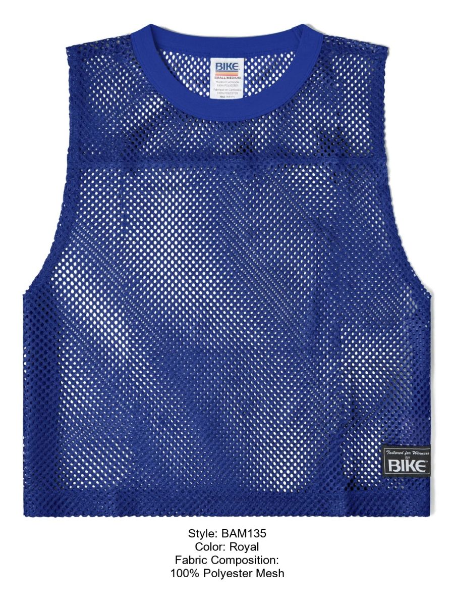 BIKE Athletic Men's activewear BAM135 Sleeveless Practice Jersey in Vibrant Royal Blue Color Royal