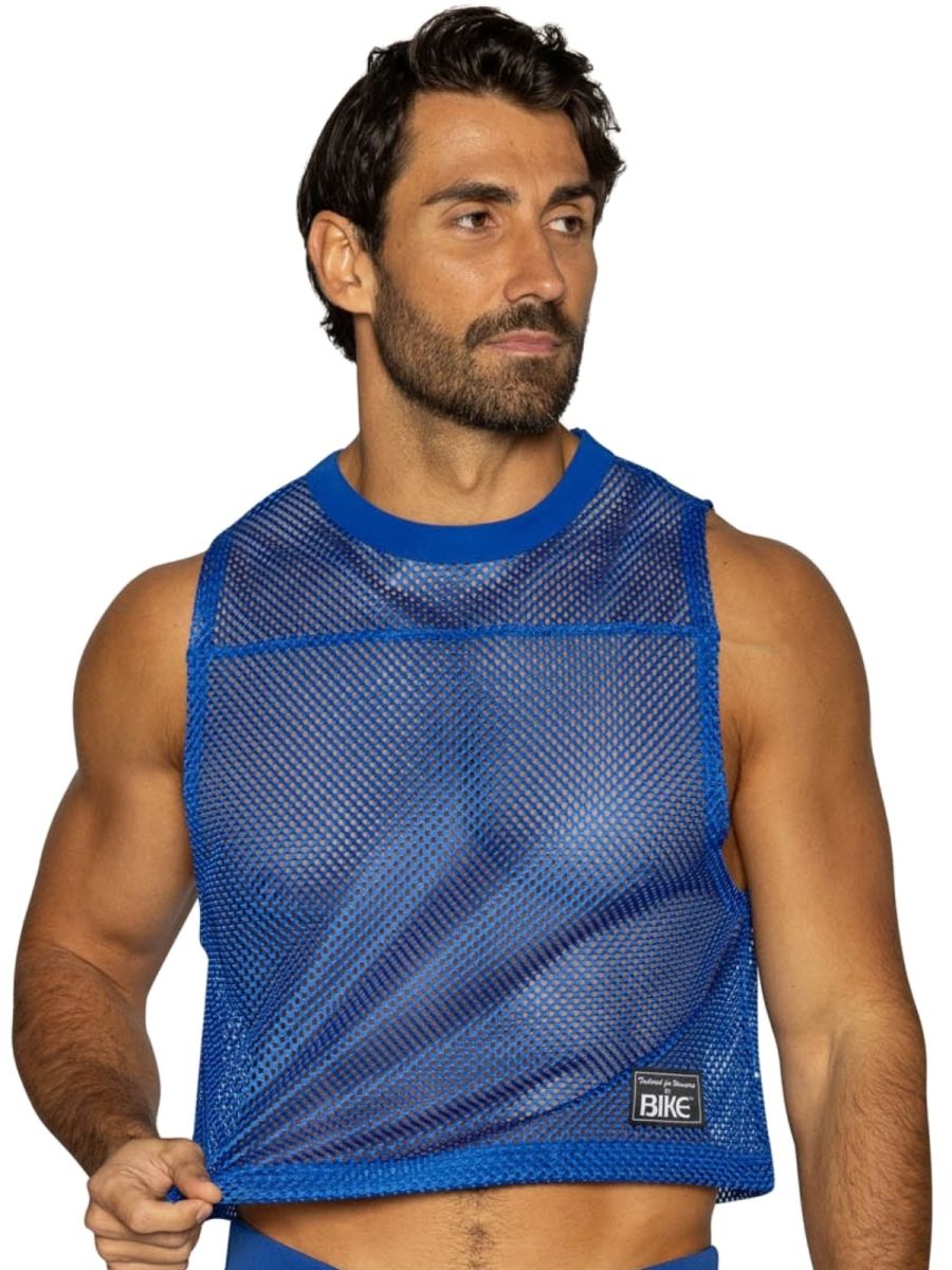 BIKE Athletic Men's activewear BAM135 Sleeveless Practice Jersey in Vibrant Royal Blue Color Royal