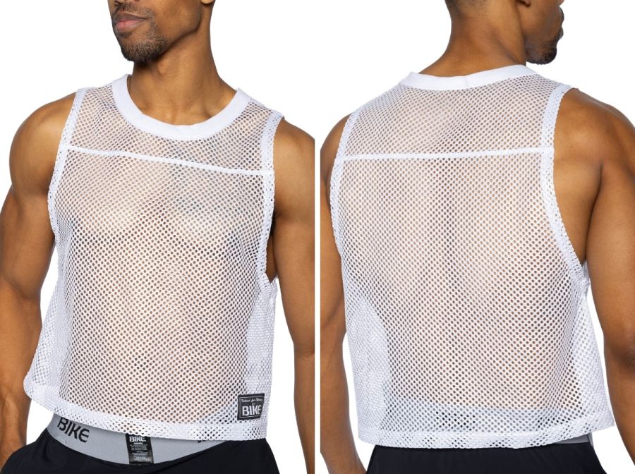 BIKE Athletic Men's activewear BAM135 Sleeveless Practice Jersey - Performance Color White