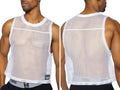 BIKE Athletic Men's activewear BAM135 Sleeveless Practice Jersey - Performance Color White