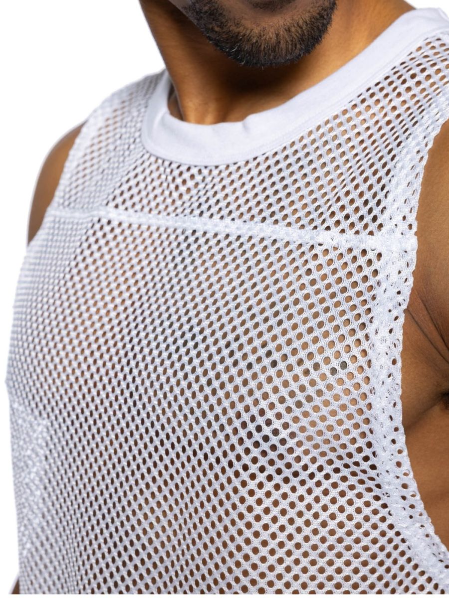 BIKE Athletic Men's activewear BAM135 Sleeveless Practice Jersey - Performance Color White