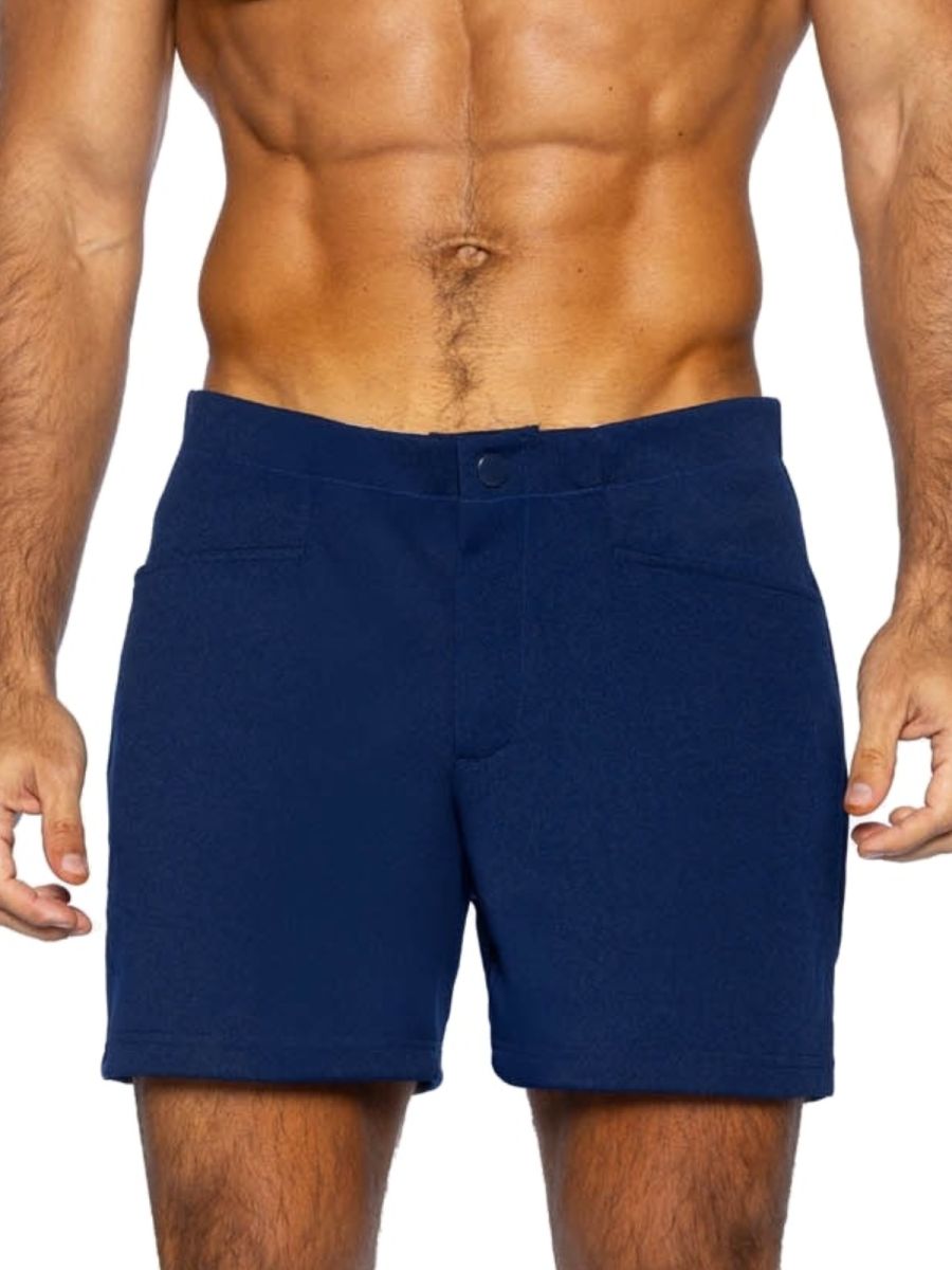 BIKE Athletic Men's activewear BAM207 Coaches Short 5 inch Inseam Color Color Navy