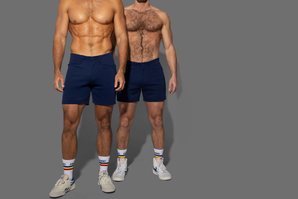 BIKE Athletic Men's activewear BAM207 Coaches Short 5 inch Inseam Color Color Navy