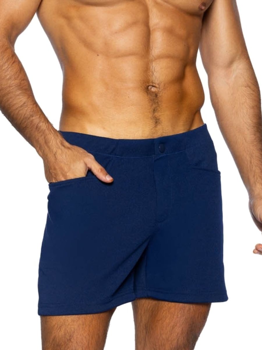 BIKE Athletic Men's activewear BAM207 Coaches Short 5 inch Inseam Color Color Navy