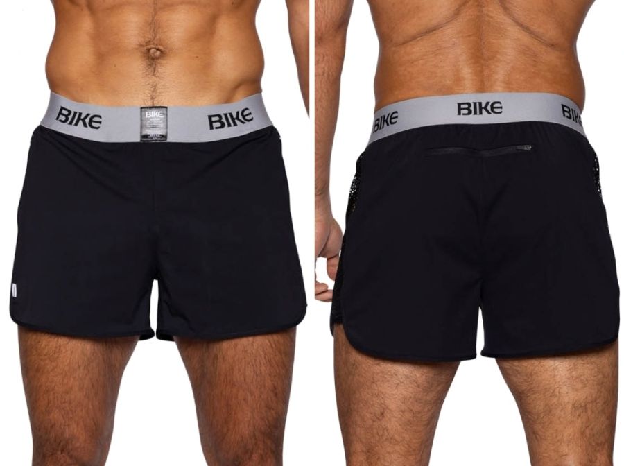 BIKE Athletic Men's activewear BAM225 Peek-a-boo Jock Short Color Black