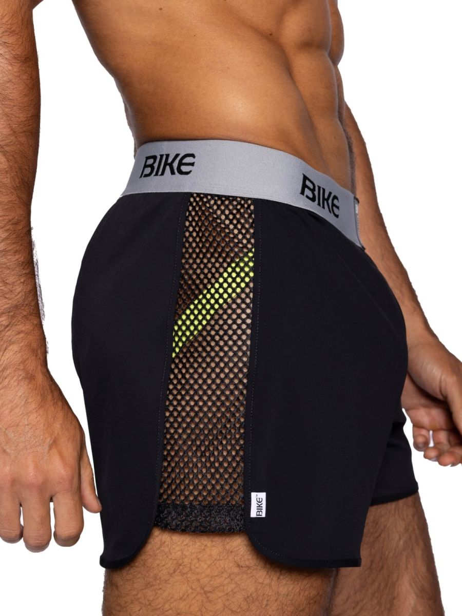 BIKE Athletic Men's activewear BAM225 Peek-a-boo Jock Short Color Black