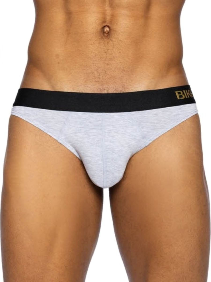 BIKE Athletic Men's Underwear BAS319 Active Thong in Color Light Gray