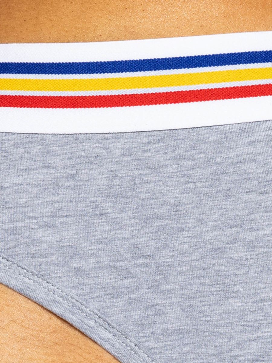 BIKE Athletic Men's Underwear BAS327 Stretch Cotton Brief Color Gray