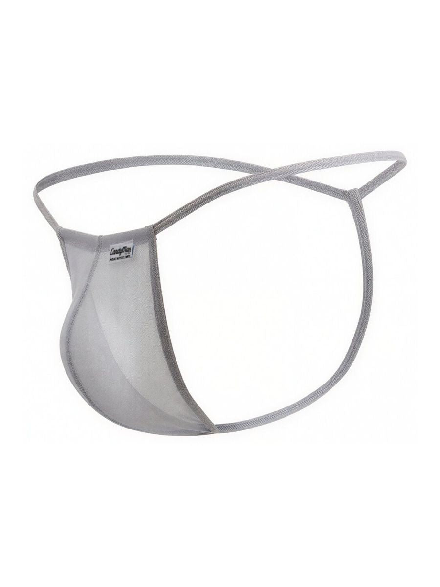 CandyMan 9586 Men's Underwear Mini G-String Color Gray Mesh