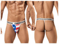 CandyMan Men's Underwear 99154 Patriotic Thong Multi-colored
