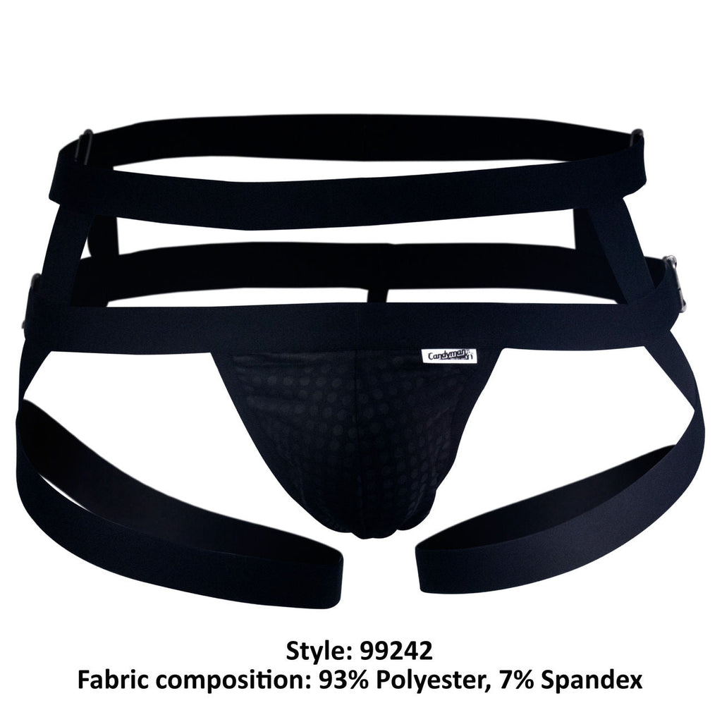 CandyMan Men's Underwear 99242 Jockstrap Color Black