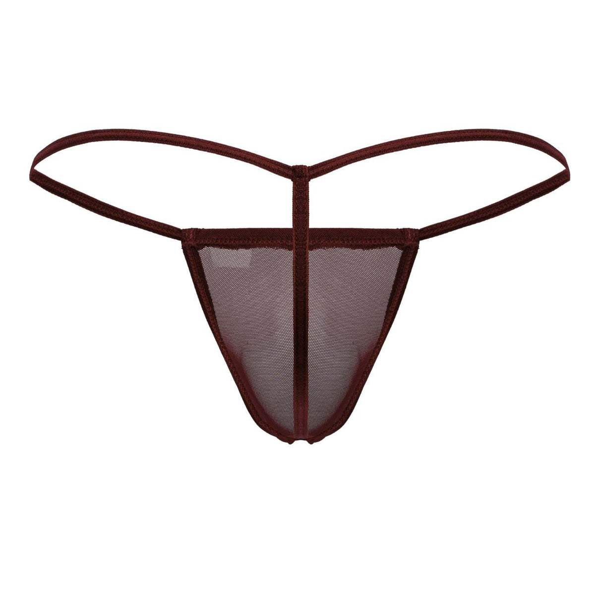 CandyMan 99246 Men's Underwear G-String Mesh Thongs Color Burgundy