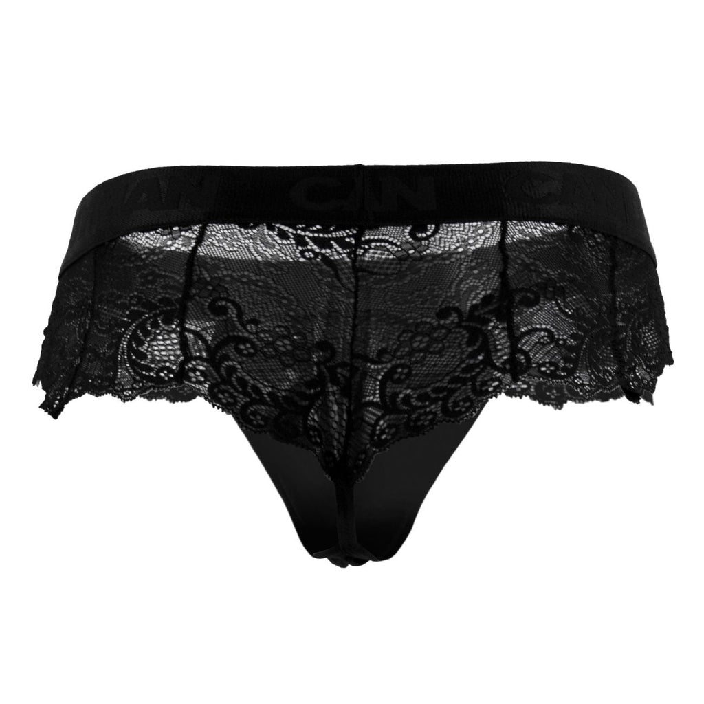 CandyMan 99304 Men's Underwear Lace Thongs Color Black