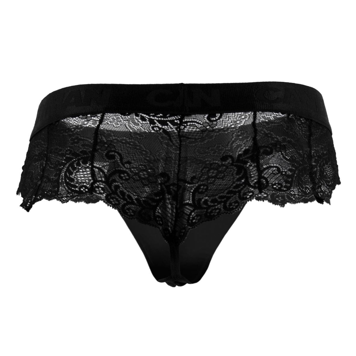 CandyMan 99304 Men's Underwear Lace Thongs Color Black