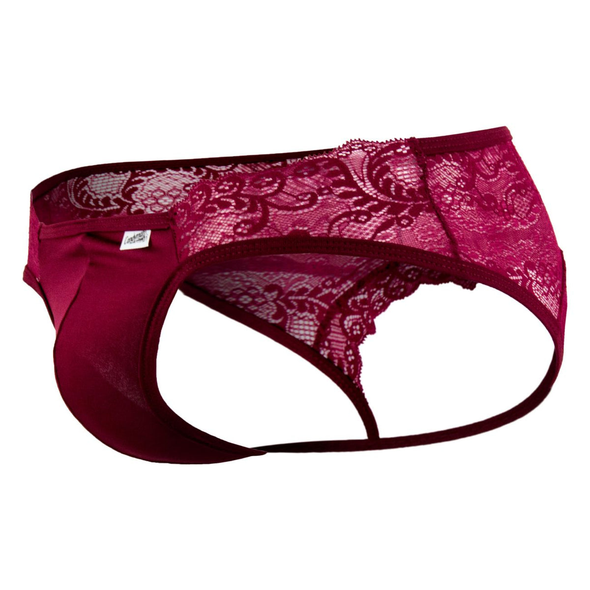 CandyMan 99312 Men's Underwear Lace Jockstrap Color Burgundy