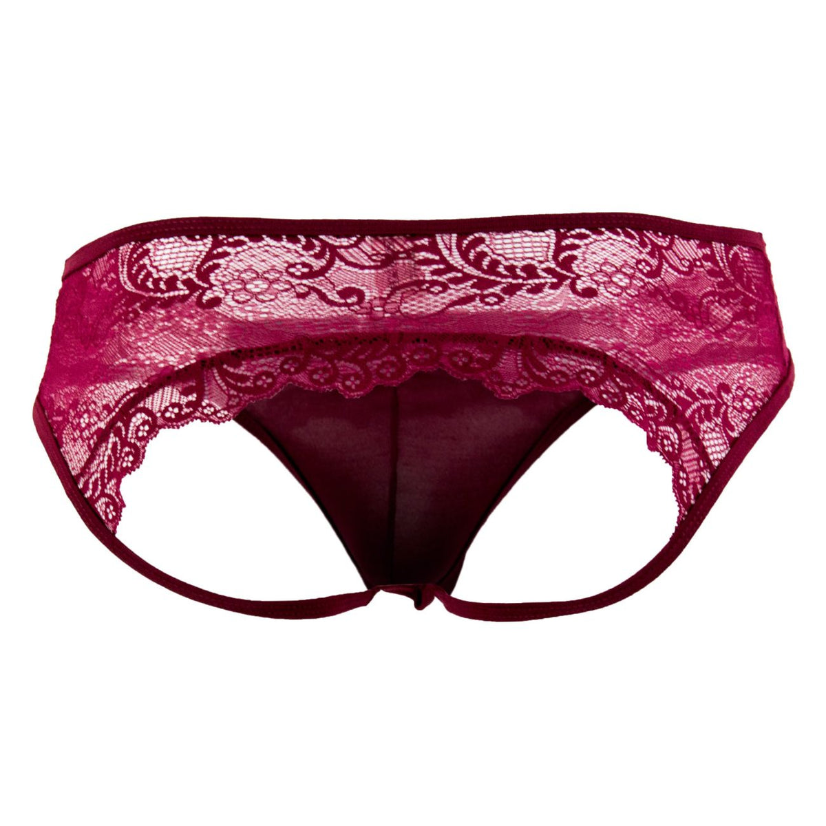 CandyMan 99312 Men's Underwear Lace Jockstrap Color Burgundy