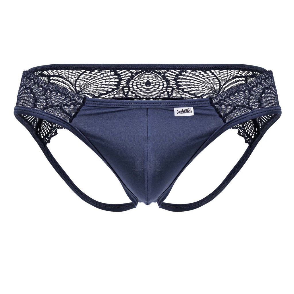 CandyMan 99312 Men's Underwear Lace Jockstrap Color Navy