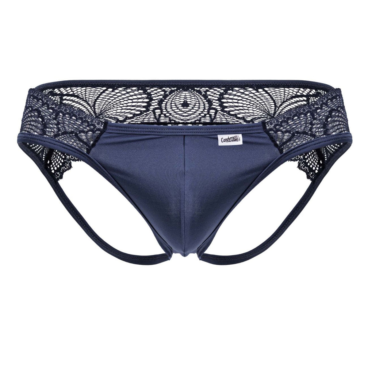 CandyMan 99312 Men's Underwear Lace Jockstrap Color Navy