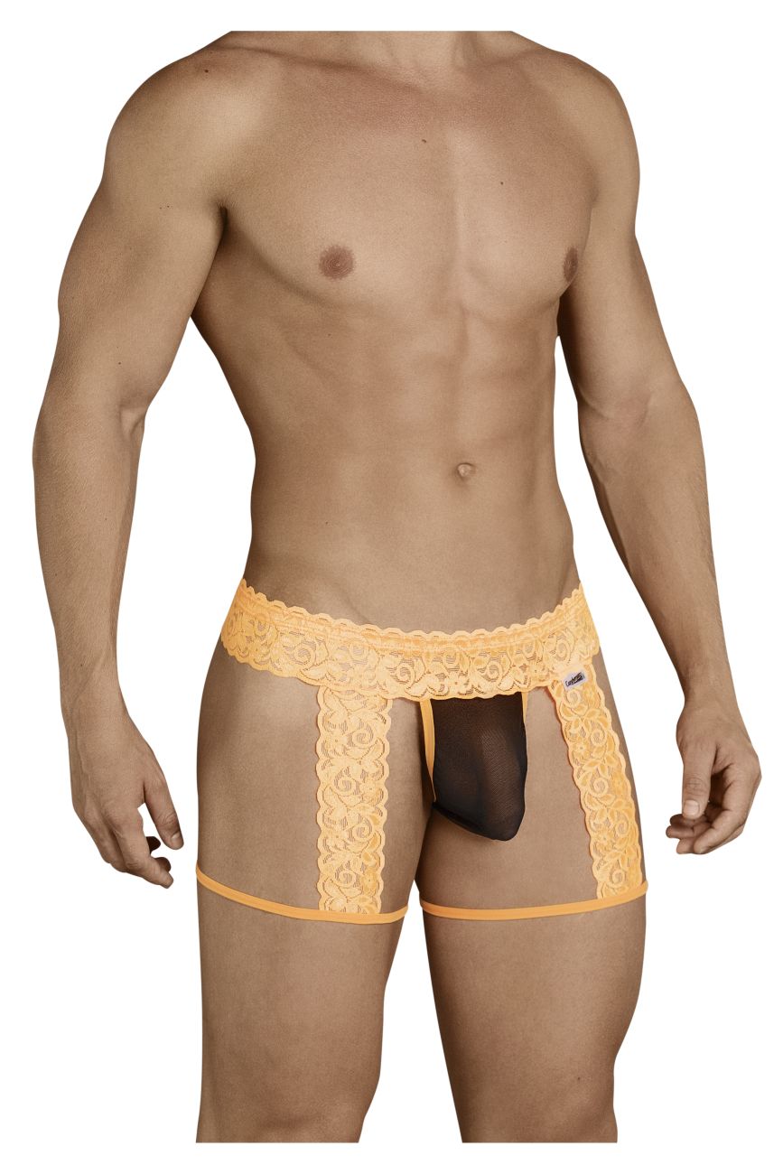 CandyMan Men's Underwear 99369X Thongs Color Hot Orange
