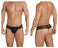 CandyMan 99392 Men's Underwear Lace Mesh Thongs Color Black