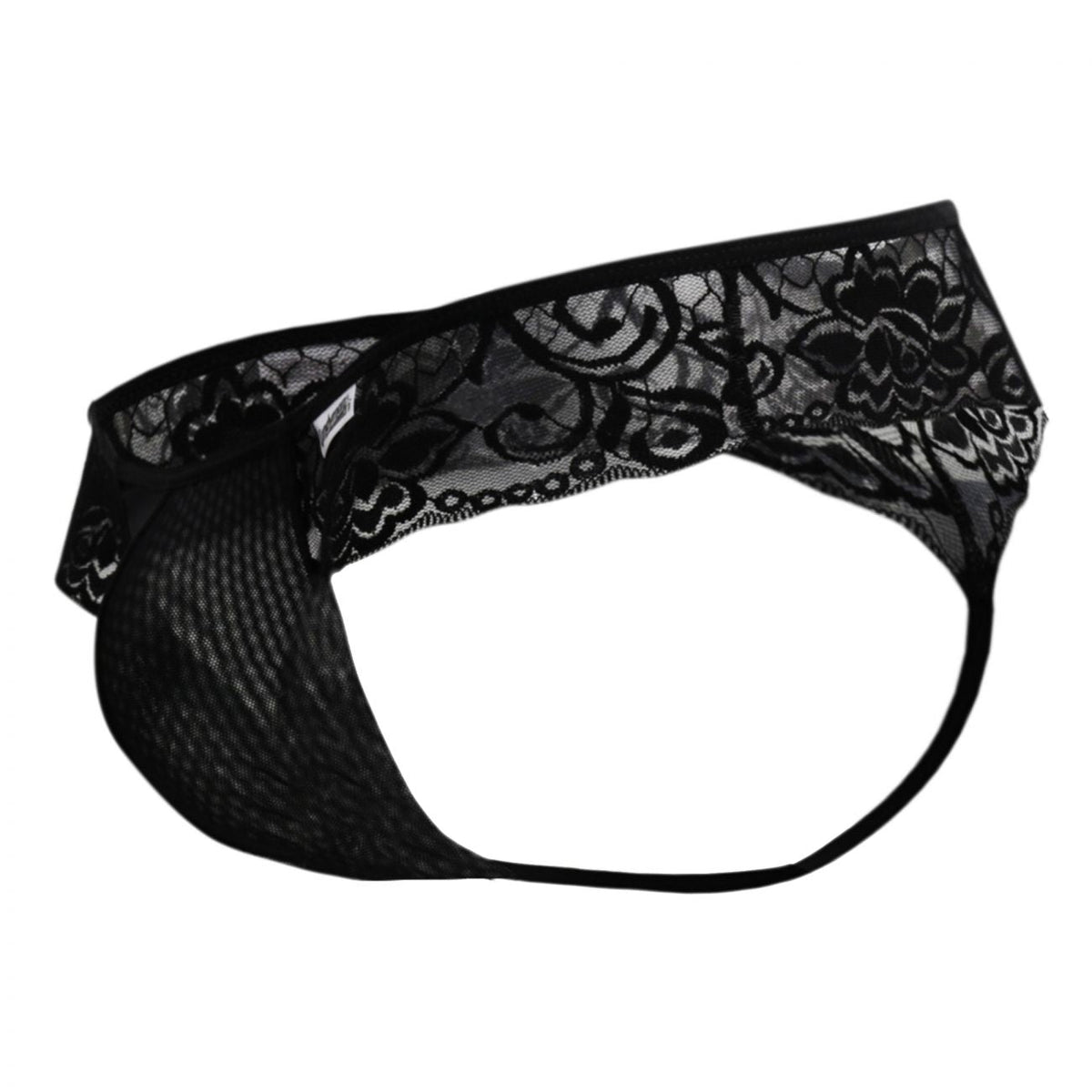 CandyMan 99392 Men's Underwear Lace Mesh Thongs Color Black