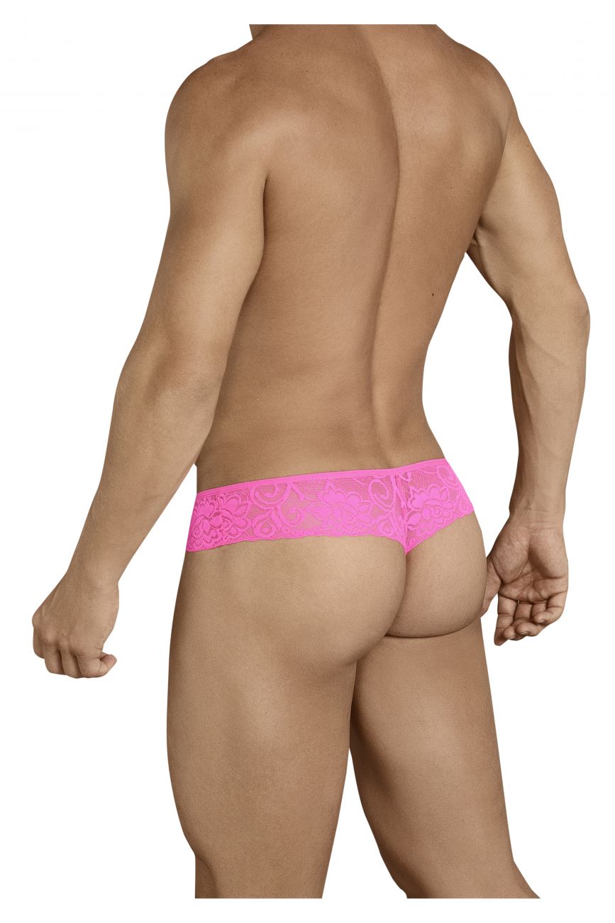 CandyMan 99392 Men's Underwear Lace Mesh Thongs Color Pink