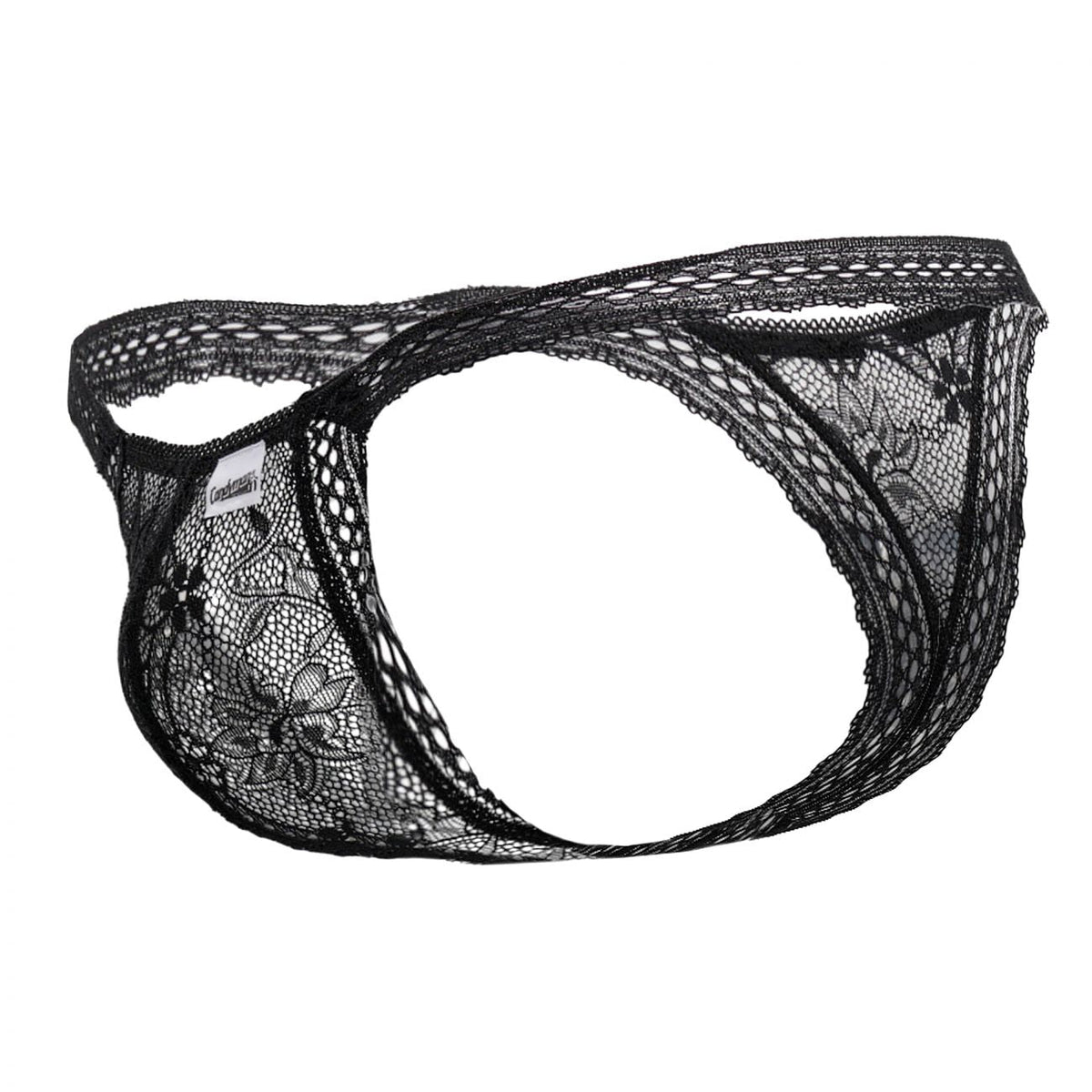 CandyMan Men's Underwear 99420 Double Lace Thongs Color Black