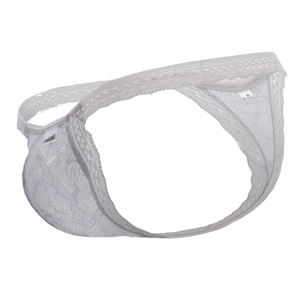 CandyMan Men's Underwear 99420 Double Lace Thongs Color Gray
