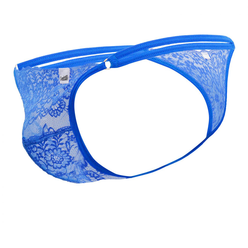 CandyMan Men's Underwear 99421 Lace G-String Thongs Color Blue